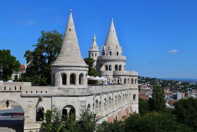 View of historical building against blue sky