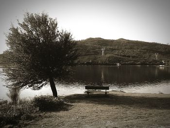 Scenic view of calm lake