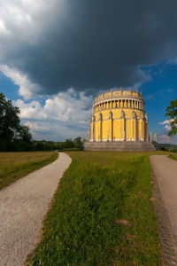 View of historical building against cloudy sky