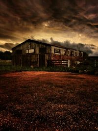 Storm clouds over landscape