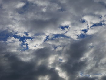 Low angle view of clouds in sky