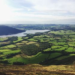 Scenic view of landscape against cloudy sky