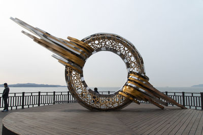 View of pier against clear sky