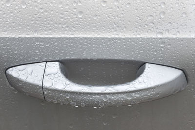 Close-up of water drops on bathroom