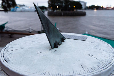 Solar clock in a cloudy day