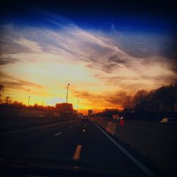 Road at sunset