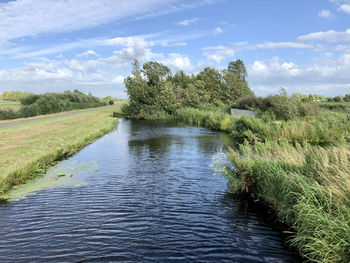 Scenic view of river against sky