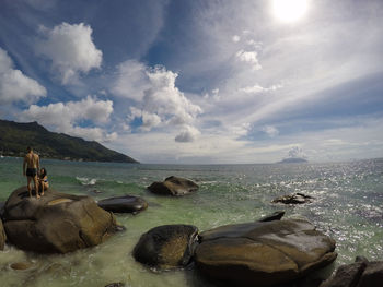 Panoramic view of sea against sky