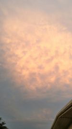 Low angle view of cloudy sky