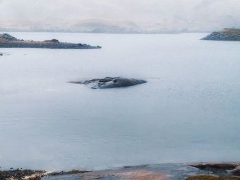 Scenic view of frozen sea