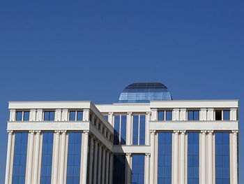 Low angle view of building against clear sky