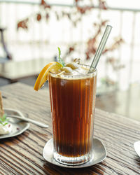 Close-up of drink on table