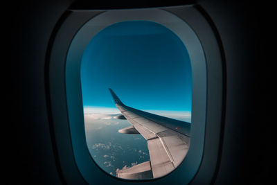 View of airplane window