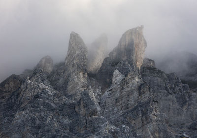 Scenic view of rocky mountains against sky