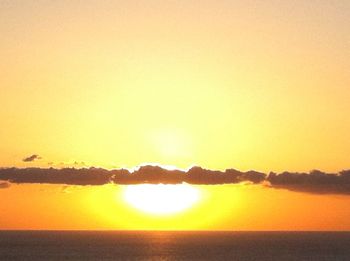 Scenic view of sunset over sea