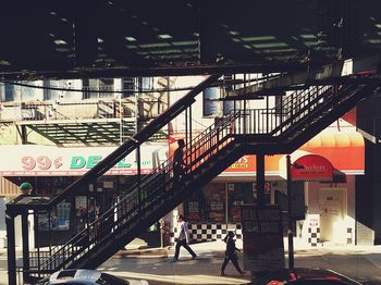 People walking in city