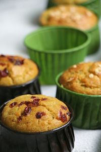 Close-up of cupcakes in plate