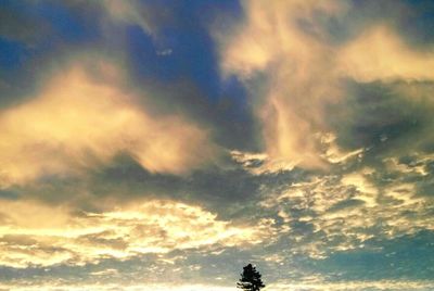 Low angle view of cloudy sky