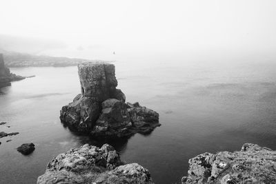 Rocks in sea