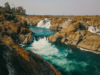 Sopheakmit waterfall which is located in stung treng, cambodia.