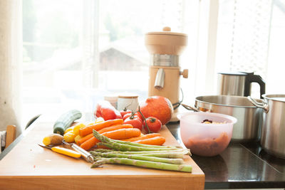Food on table at home