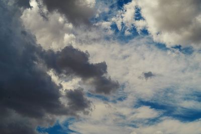 Low angle view of clouds in sky