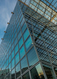 Low angle view of modern building against sky