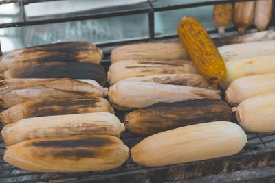 Close-up of pumpkins for sale at market stall