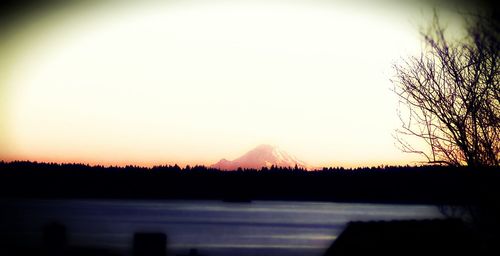 Scenic view of landscape at sunset