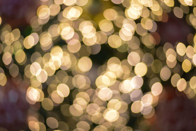 Defocused image of illuminated lights