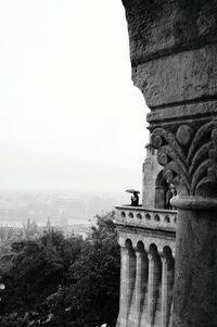 Low angle view of coliseum against sky