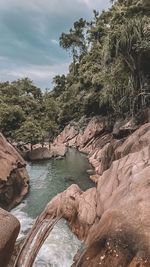 Scenic view of river against sky