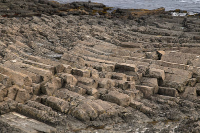 High angle view of rock formations