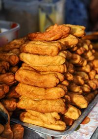 Close-up of meat for sale in market