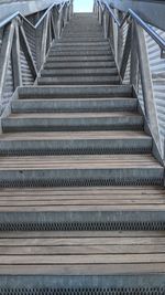 Low angle view of escalator