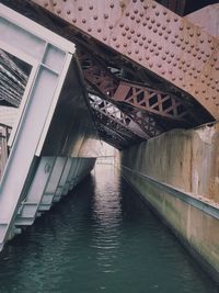 Bridge over river in city