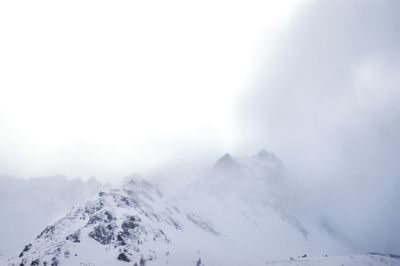 Snow covered mountain range