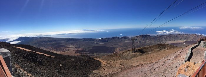 Panoramic shot of landscape against mountain range