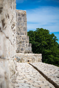 Stone structure against sky