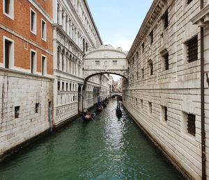 Canal amidst buildings in city