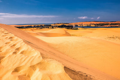 Scenic view of desert against sky