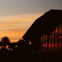 Built structure at sunset