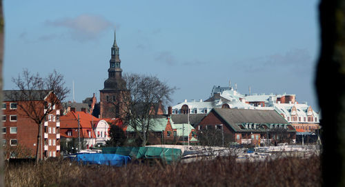 View of townscape against sky