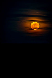 Yellow moon at night