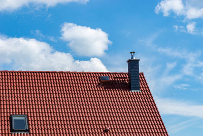 Low angle view of building against sky