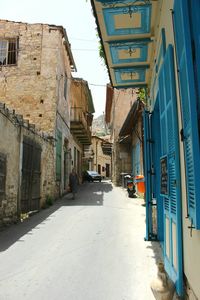 Street leading to residential buildings