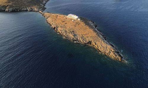 High angle view of sea