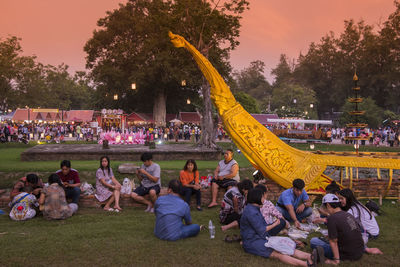 Group of people in park