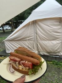 Close-up of food on table