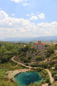 Scenic view of buildings against sky